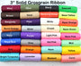 3" Solid Grosgrain Ribbon (3y):